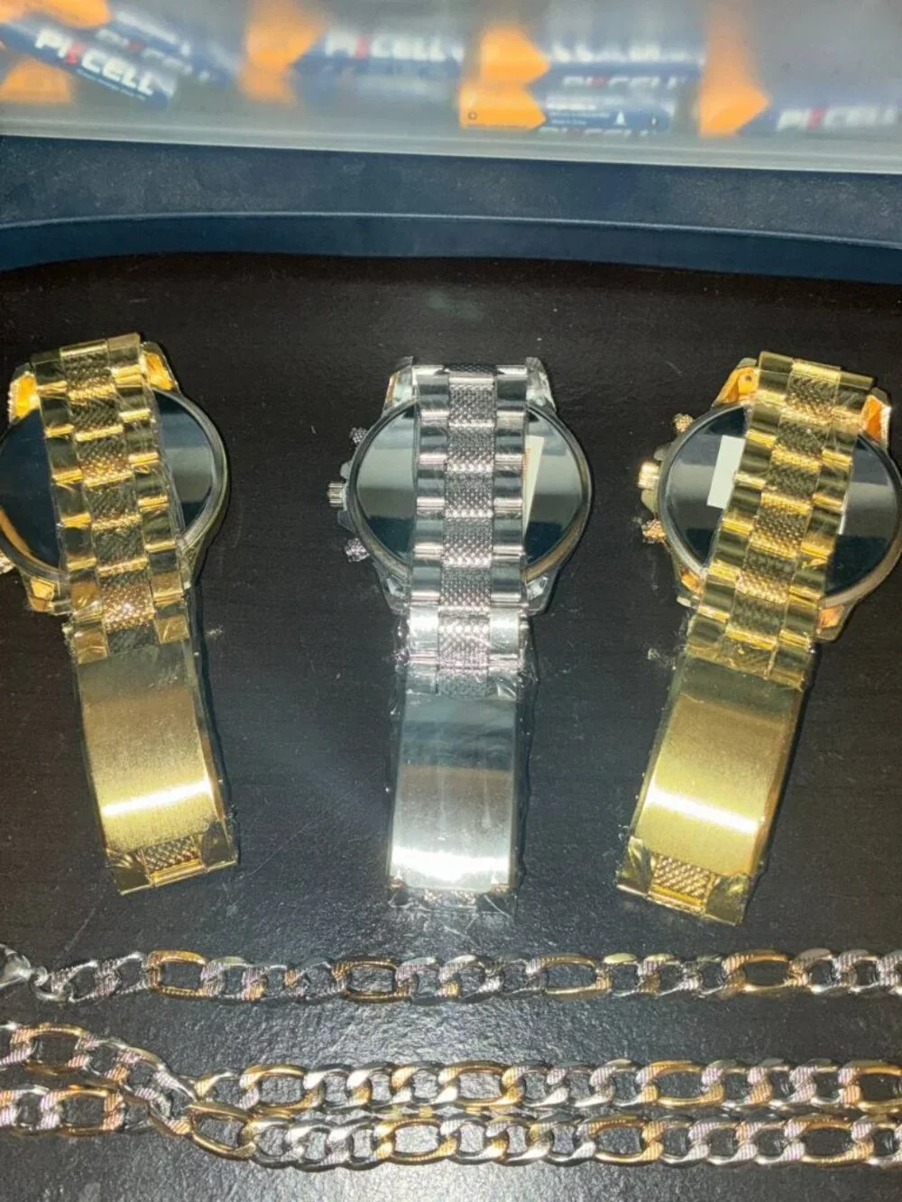 Jewelry Bundle - 3 Geneva Watches + Chain and Bracelet - New